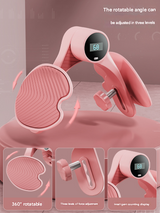 Pink Smart Kegel & Thigh Master with Counter - Adjustable Pelvic Floor Strengthening Device for Women, Inner Thigh & Glute Toner