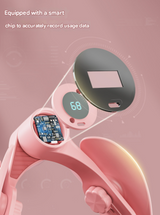 Pink Smart Kegel & Thigh Master with Counter - Adjustable Pelvic Floor Strengthening Device for Women, Inner Thigh & Glute Toner - 45-Degree Angle