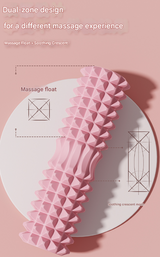 Pink High-Density 3D Trigger Point Foam Roller - Solid Core Massager for Deep Tissue Muscle Recovery & Yoga - Side View