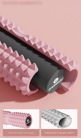Purple High-Density 3D Trigger Point Foam Roller - Solid Core Massager for Deep Tissue Muscle Recovery & Yoga - 45-Degree Angle