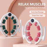 Pink U-Shape 360 Degree Massage Roller - Multi-Functional Leg, Arm & Neck Massager for Muscle Relief & Recovery - Front View