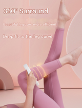 Pink U-Shape 360 Degree Massage Roller - Multi-Functional Leg, Arm & Neck Massager for Muscle Relief & Recovery - Side View