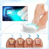 White Portable UV LED Nail Lamp - Open Arch Dryer for Gel Polish with Smart Sensor & 3 Timers - Top-Down View
