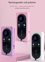 Pink Professional Rechargeable Nail Drill Machine - 45000RPM Portable E-File Kit for Acrylic, Gel, Polishing & Manicure - Front View