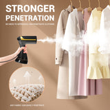 Black Powerful 1500W Handheld Garment Steamer - Portable Clothes Wrinkle Remover with Fast-Heat Technology and 350ml Tank for Home & Travel - Side View