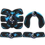 Black and Blue Ultimate EMS Muscle Stimulator Kit - USB Rechargeable Abdominal & Full Body Toner for Abs, Arms, and Glutes
