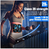 Black and Blue Ultimate EMS Muscle Stimulator Kit - USB Rechargeable Abdominal & Full Body Toner for Abs, Arms, and Glutes - Side View