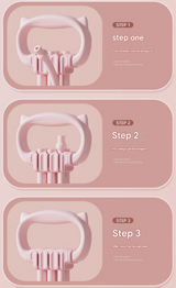 Pink Adjustable Resistance Chest Expander with 6 Levels - Cute Cat Ear Puller for Full Body Workout