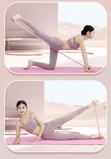 Pink Adjustable Resistance Chest Expander with 6 Levels - Cute Cat Ear Puller for Full Body Workout