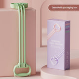 Green Adjustable Resistance Chest Expander with 6 Levels - Cute Cat Ear Puller for Full Body Workout