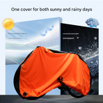Size L Black All-Weather 210D Bicycle Cover - Waterproof & UV-Proof Outdoor Bike Protector with Lock Hole & Storage Bag