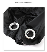 Size XL Black All-Weather 210D Bicycle Cover - Waterproof & UV-Proof Outdoor Bike Protector with Lock Hole & Storage Bag - Close-Up Angle