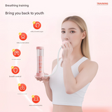 Pink Adjustable Breathing Exerciser & Respiratory Muscle Trainer - Lung Capacity, Core & Pelvic Floor Fitness Tool - Side View