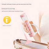 Pink Adjustable Breathing Exerciser & Respiratory Muscle Trainer - Lung Capacity, Core & Pelvic Floor Fitness Tool - 45-Degree Angle