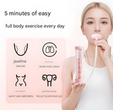 Blue Adjustable Breathing Exerciser & Respiratory Muscle Trainer - Lung Capacity, Core & Pelvic Floor Fitness Tool - Top-Down View