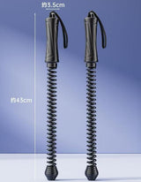 Black Cordless Battle Ropes - Heavy Duty Spring Steel Power Trainers for Full Body Strength & Cardio Workout - Side View