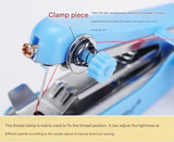 2 Pcs White Portable Mini Handheld Sewing Machine - Manual Stitching Tool for Quick Fabric Repairs - Low Angle