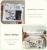 2 Pcs Black Cute Floating Waterproof Pouch - Touch-Sensitive Screen & Adjustable Strap - Rear View