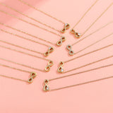 Style 2 Gold Infinity Necklace for Women - Dainty Titanium Steel Pendant with Sparkling Cubic Zirconia - Front View