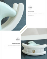 Light Green Modern Ceramic Rocking Horse Ornament - Cute Porcelain Figurine for Desk & Shelf Decor - 45-Degree Angle