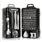 Grey Professional 115-in-1 Precision Screwdriver Set - Magnetic Repair Tool Kit for PC, Laptop, Phone & Electronics