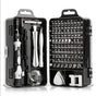 Grey Professional 115-in-1 Precision Screwdriver Set - Magnetic Repair Tool Kit for PC, Laptop, Phone & Electronics