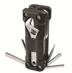 Black Versatile 16-in-1 Bike & Motorcycle Multi-Tool - Portable Repair Kit with Adjustable Wrench