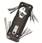 Black Versatile 16-in-1 Bike & Motorcycle Multi-Tool - Portable Repair Kit with Adjustable Wrench