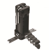 Black Versatile 16-in-1 Bike & Motorcycle Multi-Tool - Portable Repair Kit with Adjustable Wrench