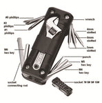Green Versatile 16-in-1 Bike & Motorcycle Multi-Tool - Portable Repair Kit with Adjustable Wrench