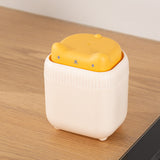 2 Pcs Yellow Cute Cat Press-to-Dispense Soap Pump & Sponge Caddy for Kitchen Sink