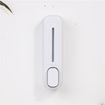 2 Pcs White Modern Wall-Mounted Press Soap Dispenser - 300ml Refillable Pump for Bathroom & Kitchen
