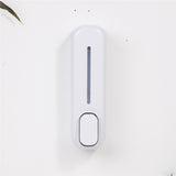 2 Pcs White Modern Wall-Mounted Press Soap Dispenser - 300ml Refillable Pump for Bathroom & Kitchen