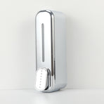2 Pcs Silver Modern Wall-Mounted Press Soap Dispenser - 300ml Refillable Pump for Bathroom & Kitchen