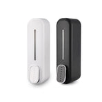 2 Pcs (White + Black) Modern Wall-Mounted Press Soap Dispenser - 300ml Refillable Pump for Bathroom & Kitchen