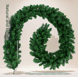 Classic Green Lush Artificial Christmas Garland - 2.7m Green Pine Vine with 280 Tips for Holiday Decor - Side View