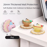 4 Pcs Brown Adorable Bear Wall Protector - Multi-Use Self-Adhesive Door Stopper Bumper