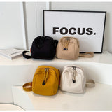 Yellow Lightweight Canvas Crossbody Bag - Minimalist Casual Shoulder Satchel with Adjustable Strap - Side View