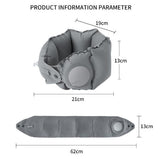 Dark Grey Press-Pump Inflatable Travel Pillow - Ultra-Lightweight Ergonomic 360° Neck Support - Extra Image