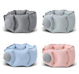 Pink Press-Pump Inflatable Travel Pillow - Ultra-Lightweight Ergonomic 360° Neck Support