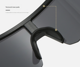 Black Temples and Orange Lenses Unisex Sport Cycling Sunglasses - Lightweight Wraparound Eyewear for Running & Outdoor Activities - 45-Degree Angle