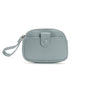 Blue Womens Compact PU Leather Coin Purse - Stylish Mini Wallet Wristlet with Card Holder and Key Ring