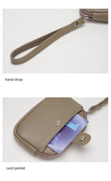 Blue Womens Compact PU Leather Coin Purse - Stylish Mini Wallet Wristlet with Card Holder and Key Ring - Low Angle
