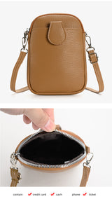 Green Chic Crossbody Phone Bag - Womens PU Leather Mini Shoulder Purse with Adjustable Strap - 45-Degree Angle