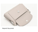 Taupe Women's Vintage Kiss Lock Crossbody Bag - PU Leather Clutch Purse with Detachable Strap - Low Angle