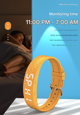 Grey Smart Vibrating Alarm Watch - Digital Fitness Tracker Wristband with Pedometer & Sleep Monitor - Low Angle