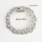 Silver 16mm Iced Out Cuban Link Bracelet - Heavy Paved Rhinestone Hip Hop Chain for Men