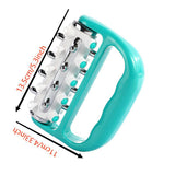 Light Green Ergonomic Body Roller Massager - Handheld Deep Tissue Tool for Muscle Relief and Fascia Release - Top-Down View