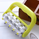 Blue Ergonomic Body Roller Massager - Handheld Deep Tissue Tool for Muscle Relief and Fascia Release - Low Angle