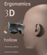 Grey 2-in-1 Blackout Sleep Mask with Integrated Noise Reducing Earplugs for Undisturbed Rest - Front View